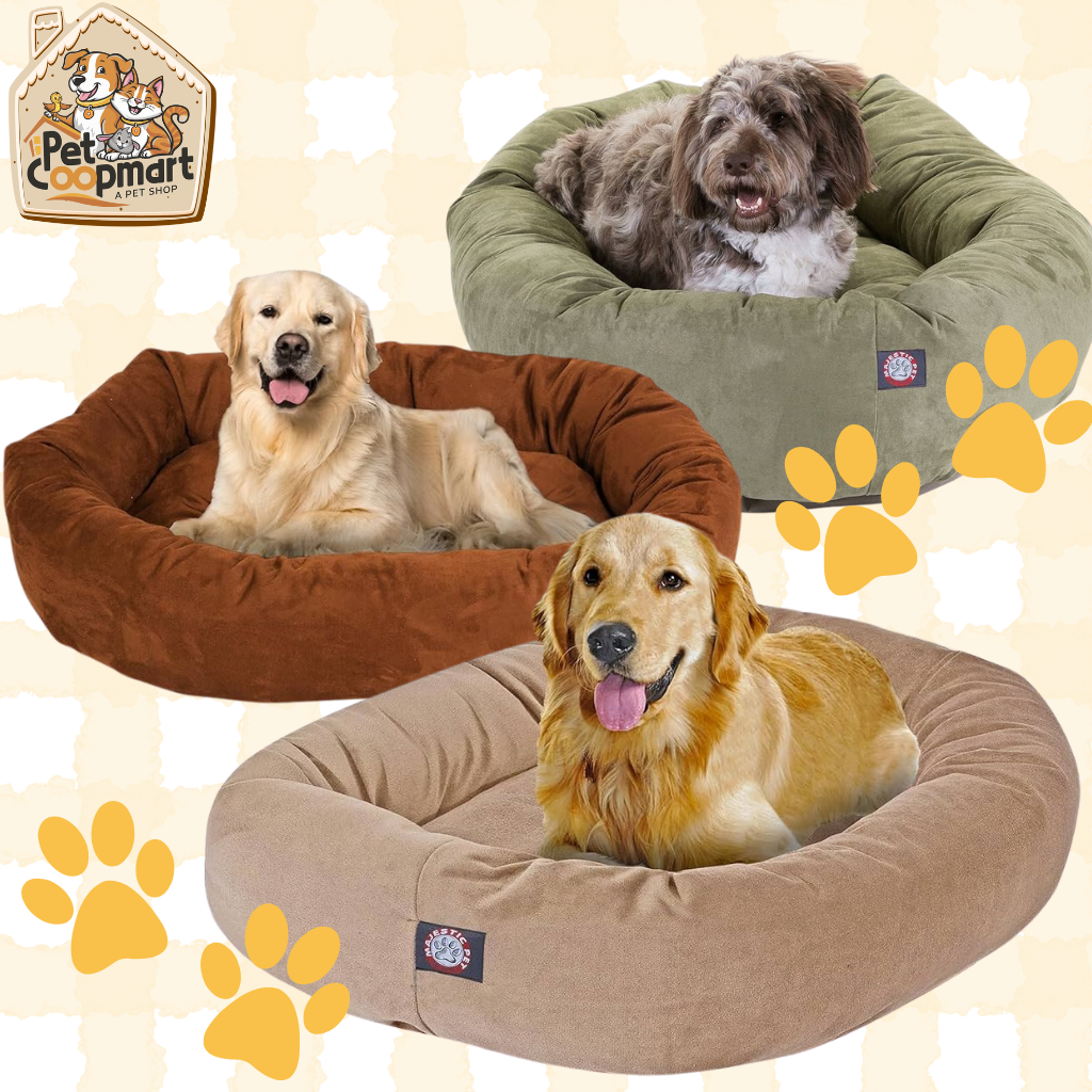 Majestic Pet Suede Bagel Dog Bed