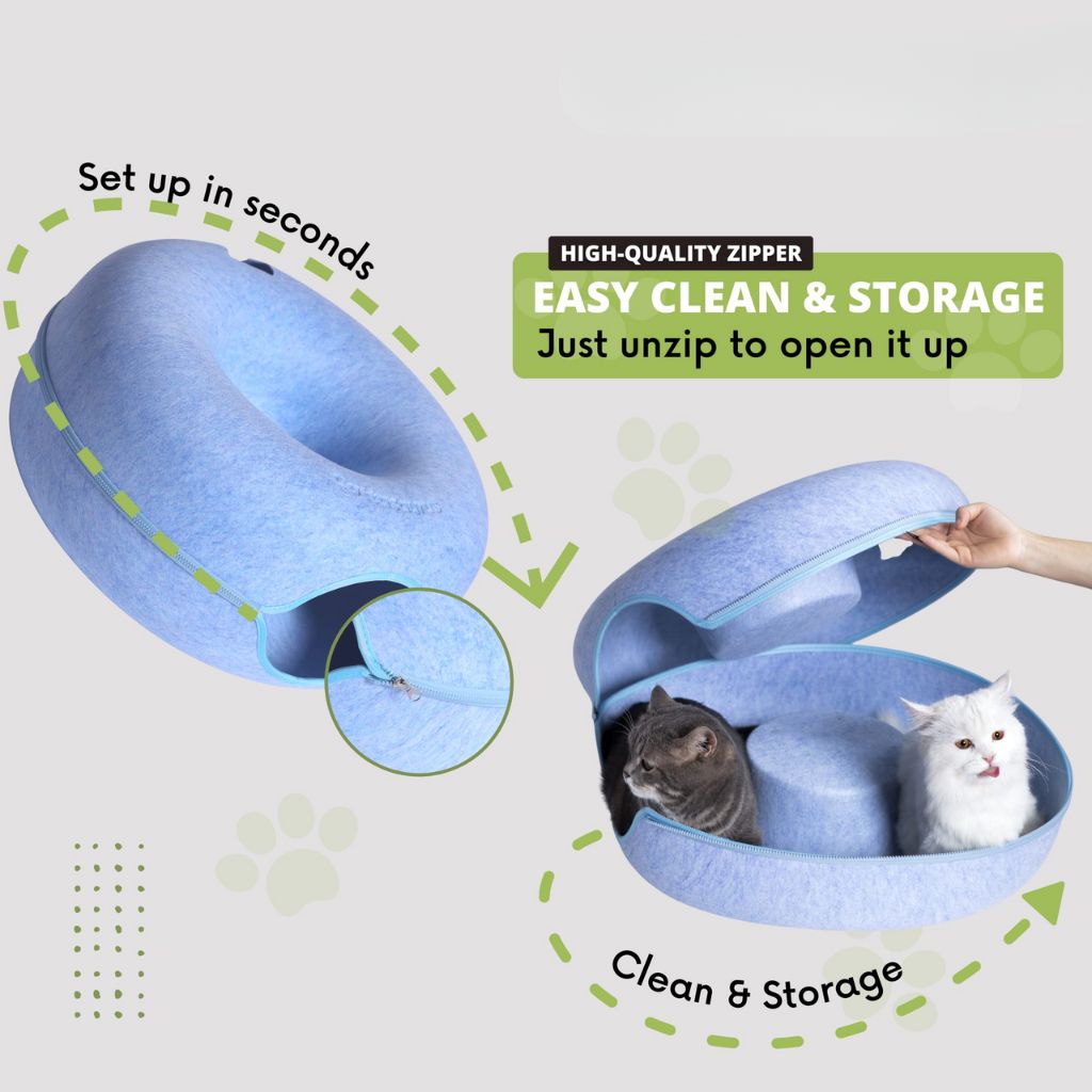 Cattasaurus Peekaboo Cat Cave for Multiple & Large Cats