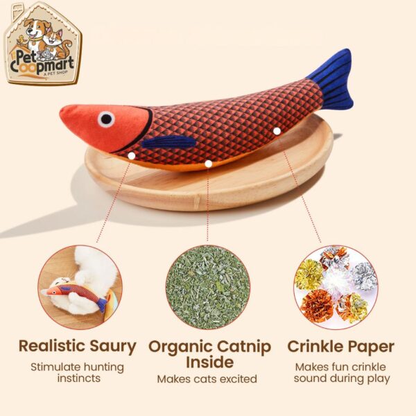 Potaroma Cat Toys Saury Fish